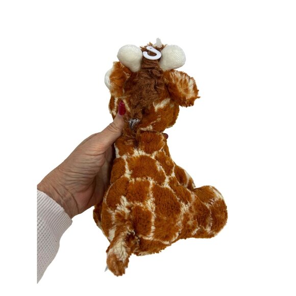 Raffle Giraffe Aurora World Plushie Beanbag Toy Stuffed Animal 9” Brown Cream - Picture 11 of 15